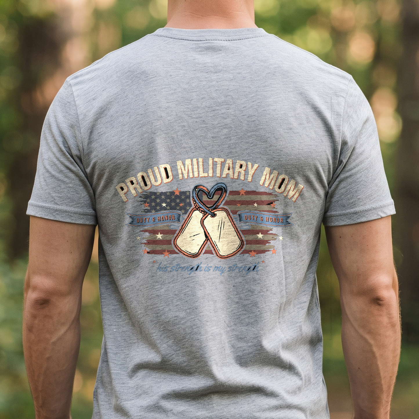 "Proud Military Mom" T-Shirt – Military Family Pride Gift for Wife Mom Husband