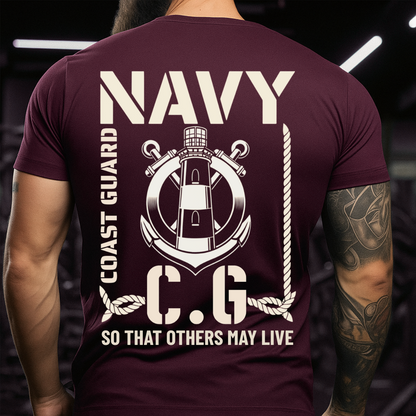 Coast Guard Veteran T-Shirt – Proud Navy Service – So Others May Live Design