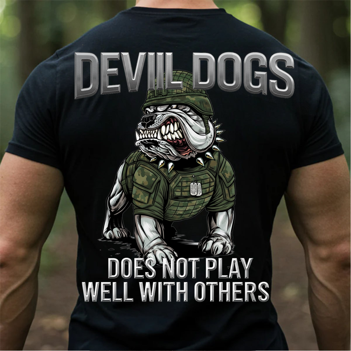 Does Not Play Well With Others T-shirt, Hoodie, Devil Dog Military Bulldog Shirt – Veteran Inspired Tee