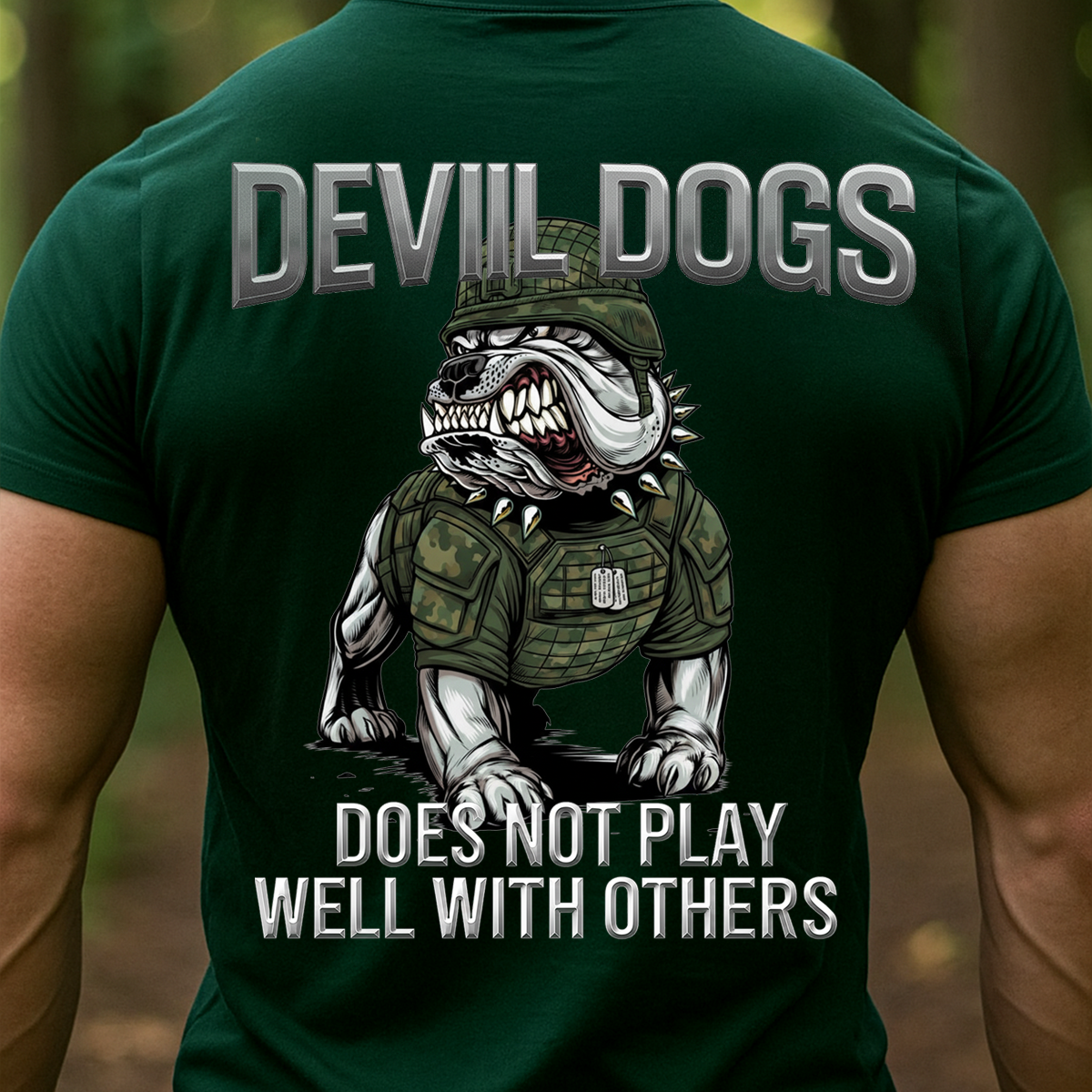 Does Not Play Well With Others T-shirt, Hoodie, Devil Dog Military Bulldog Shirt – Veteran Inspired Tee