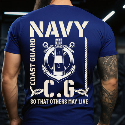 Coast Guard Veteran T-Shirt – Proud Navy Service – So Others May Live Design