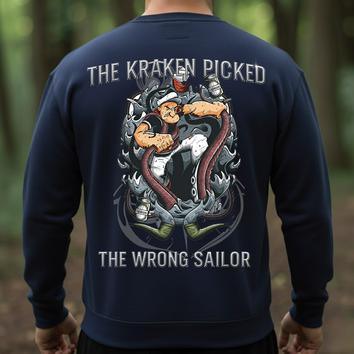 The Kraken Picked The Wrong Sailor Shirt-Veteran-Inspired Nautical Tee-Bold Sailor vs Kraken Graphic Tee