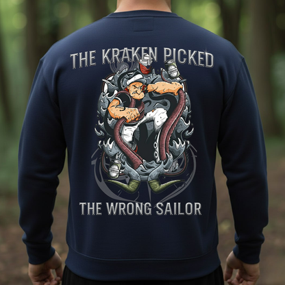The Kraken Picked The Wrong Sailor Shirt-Veteran-Inspired Nautical Tee-Bold Sailor vs Kraken Graphic Tee