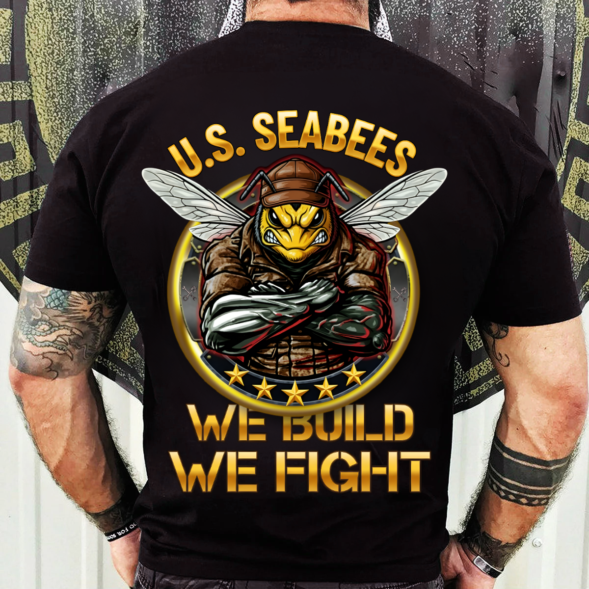 Veteran Shirt – U.S. Seabees Pride – We Build We Fight Military Design