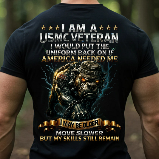 I Am a USMC Veteran Shirt – Proud Marine Corps Veteran Gift for Men, Patriotic Military T-Shirt