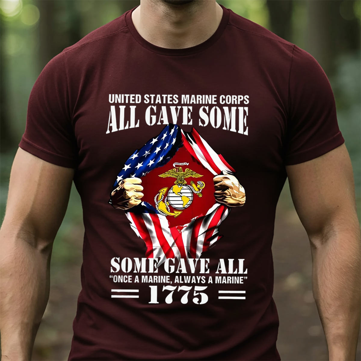 US Marine Corps Tribute T-Shirt – All Gave Some, Some Gave All – 1775 Patriotic Military T-Shirt