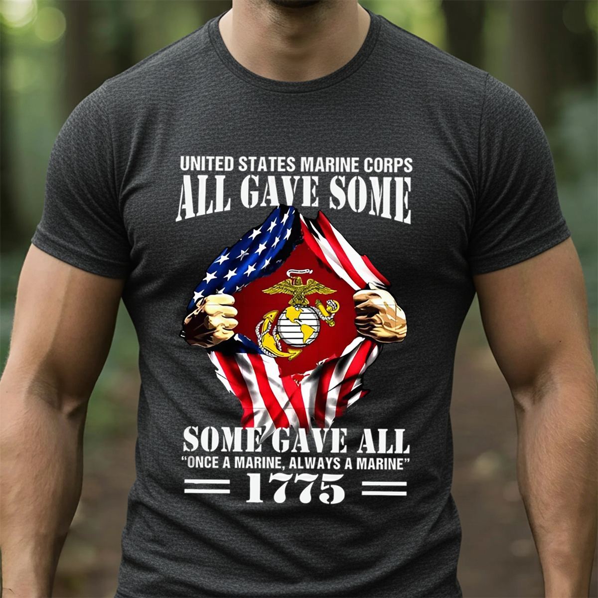 US Marine Corps Tribute T-Shirt – All Gave Some, Some Gave All – 1775 Patriotic Military T-Shirt