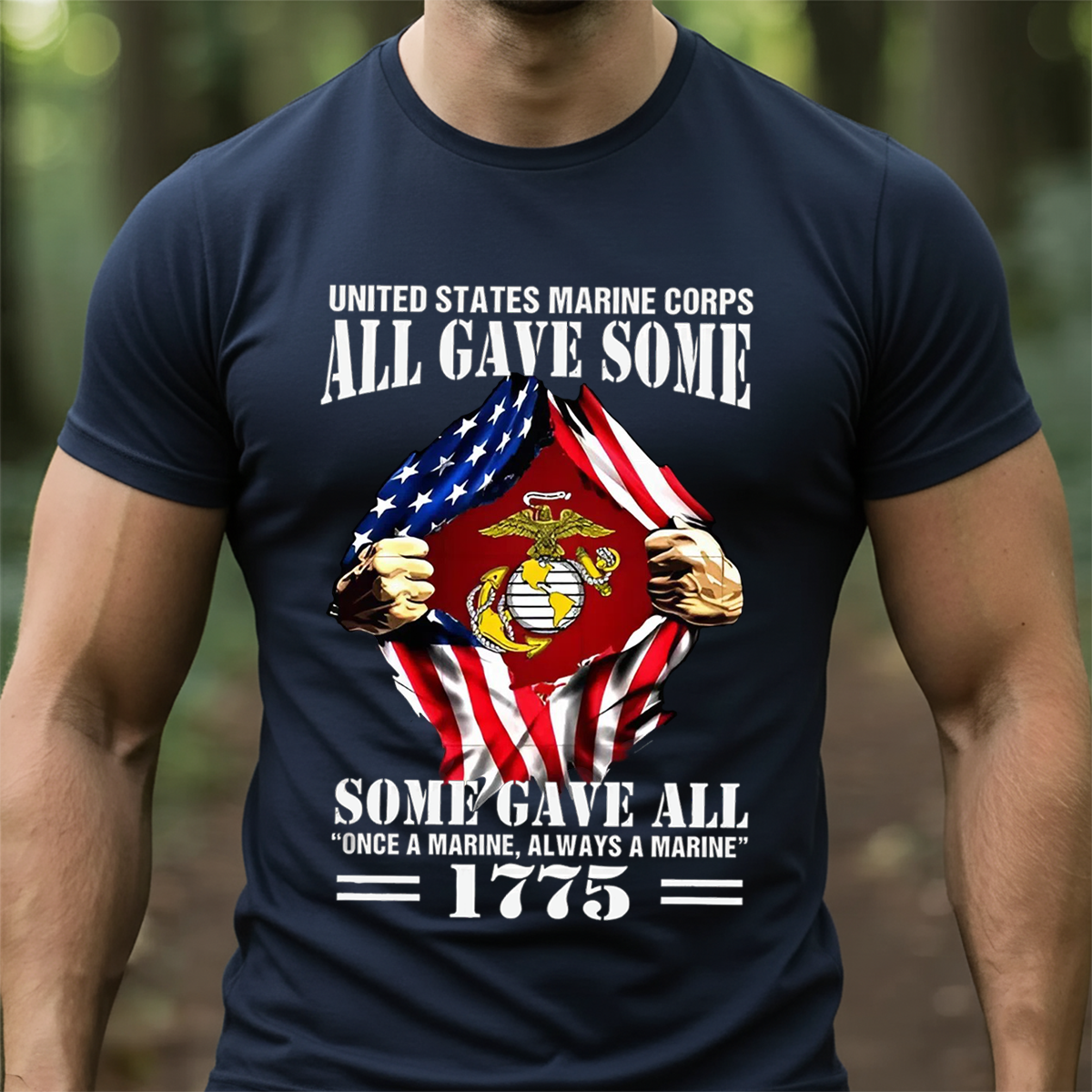 US Marine Corps Tribute T-Shirt – All Gave Some, Some Gave All – 1775 Patriotic Military T-Shirt