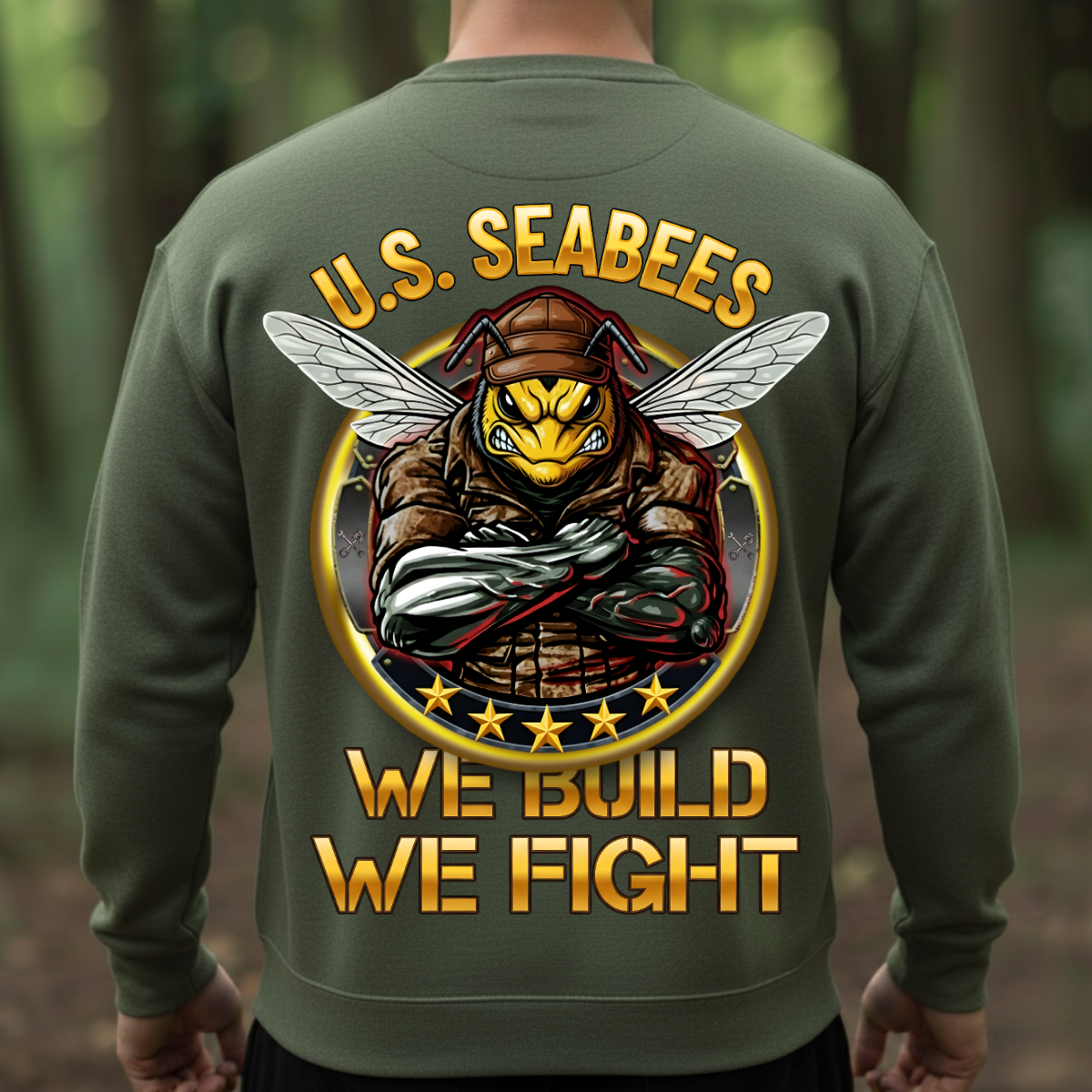 Veteran Shirt – U.S. Seabees Pride – We Build We Fight Military Design