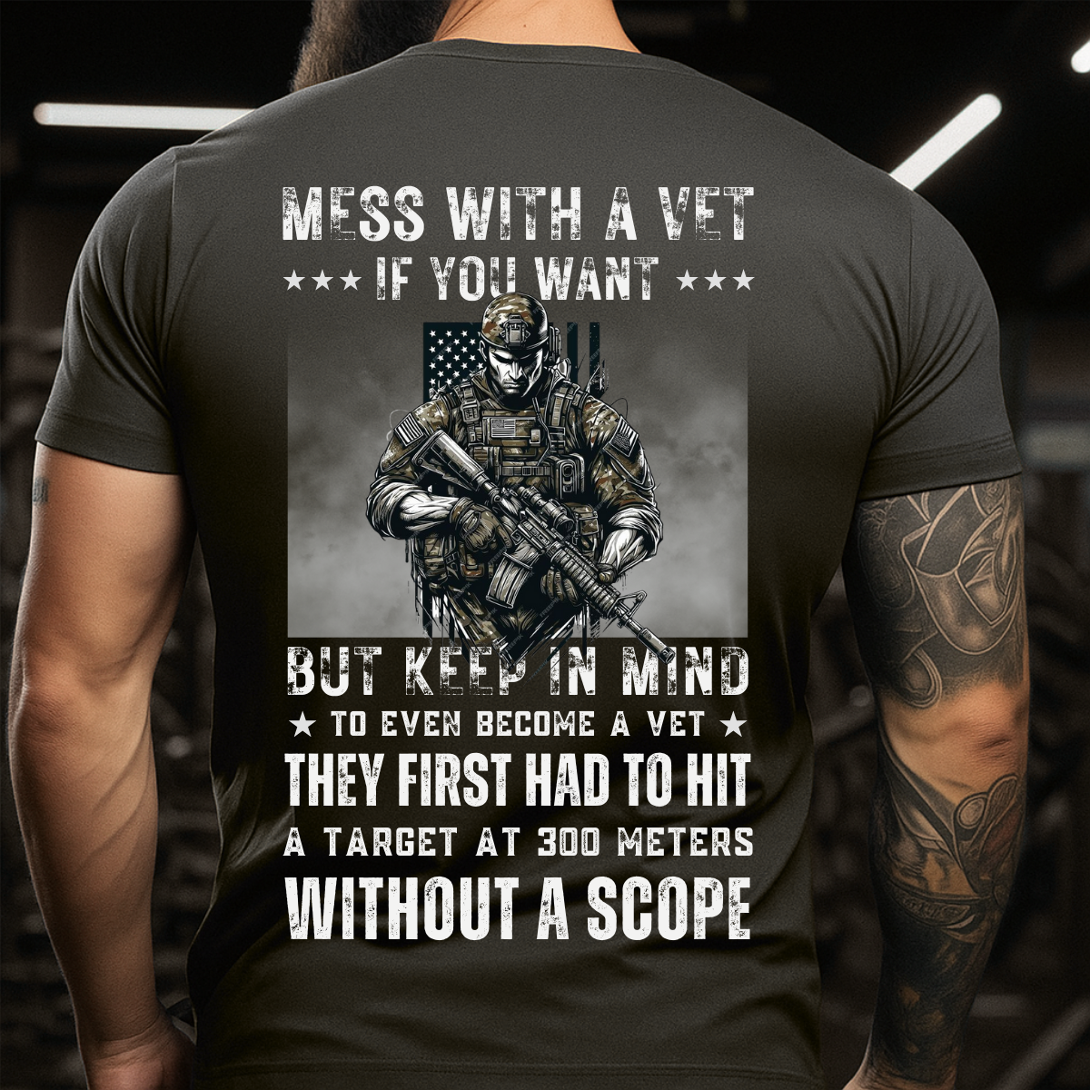 Mess With A Vet If You Want, Veteran Military Apparel T-Shirt, Military Veteran Pride T-Shirt