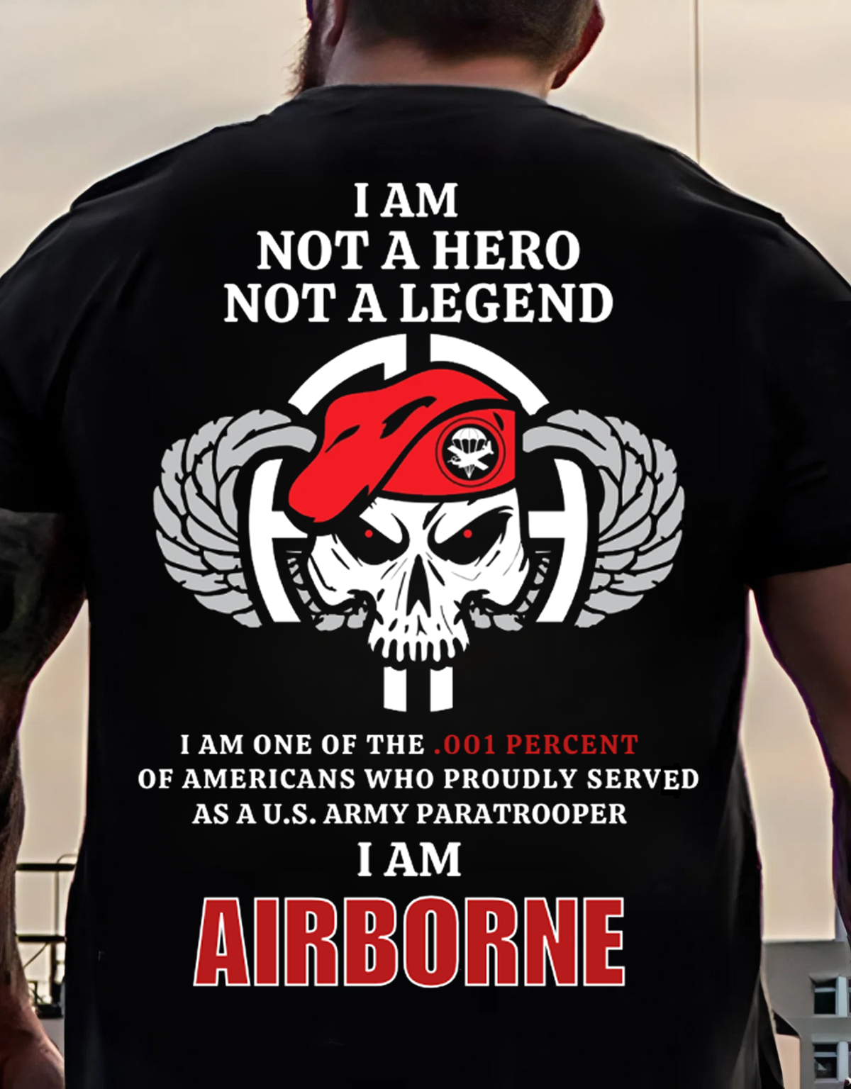 One of .001% of Americans who served as U.S Paratrooper T-Shirt, Military Patriotic Apparel, Perfect Gift for Veterans Day