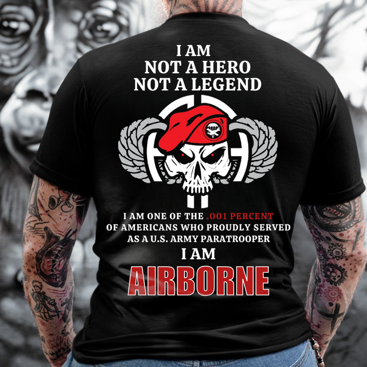 One of .001% of Americans who served as U.S Paratrooper T-Shirt, Military Patriotic Apparel, Perfect Gift for Veterans Day
