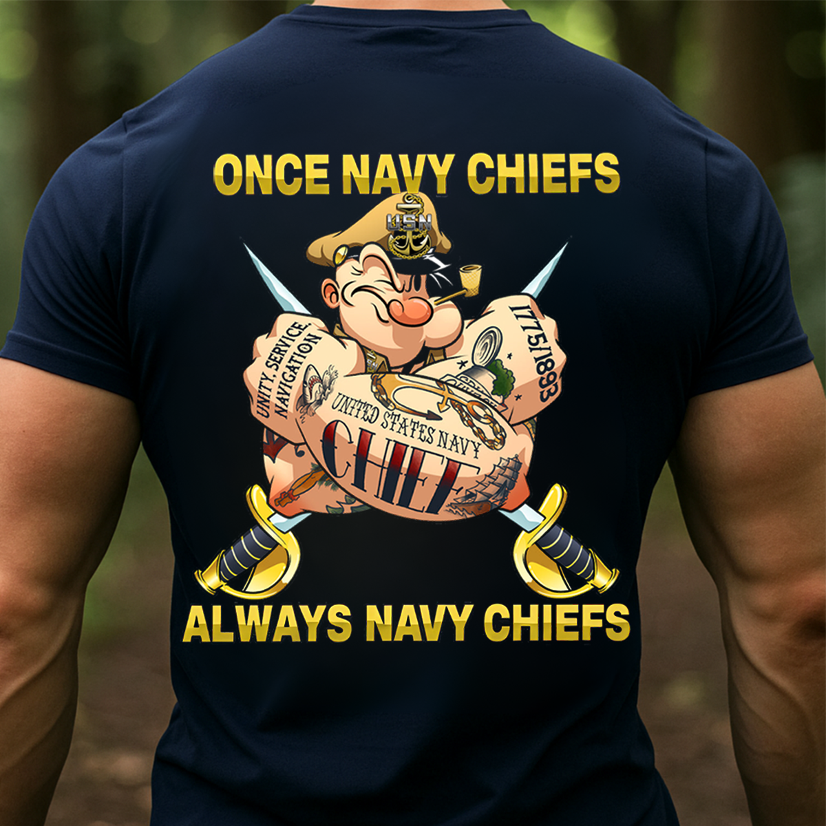 Once Navy Chiefs Always Navy Chiefs T-Shirt – U.S. Navy Chief Pride Military Veteran Shirt
