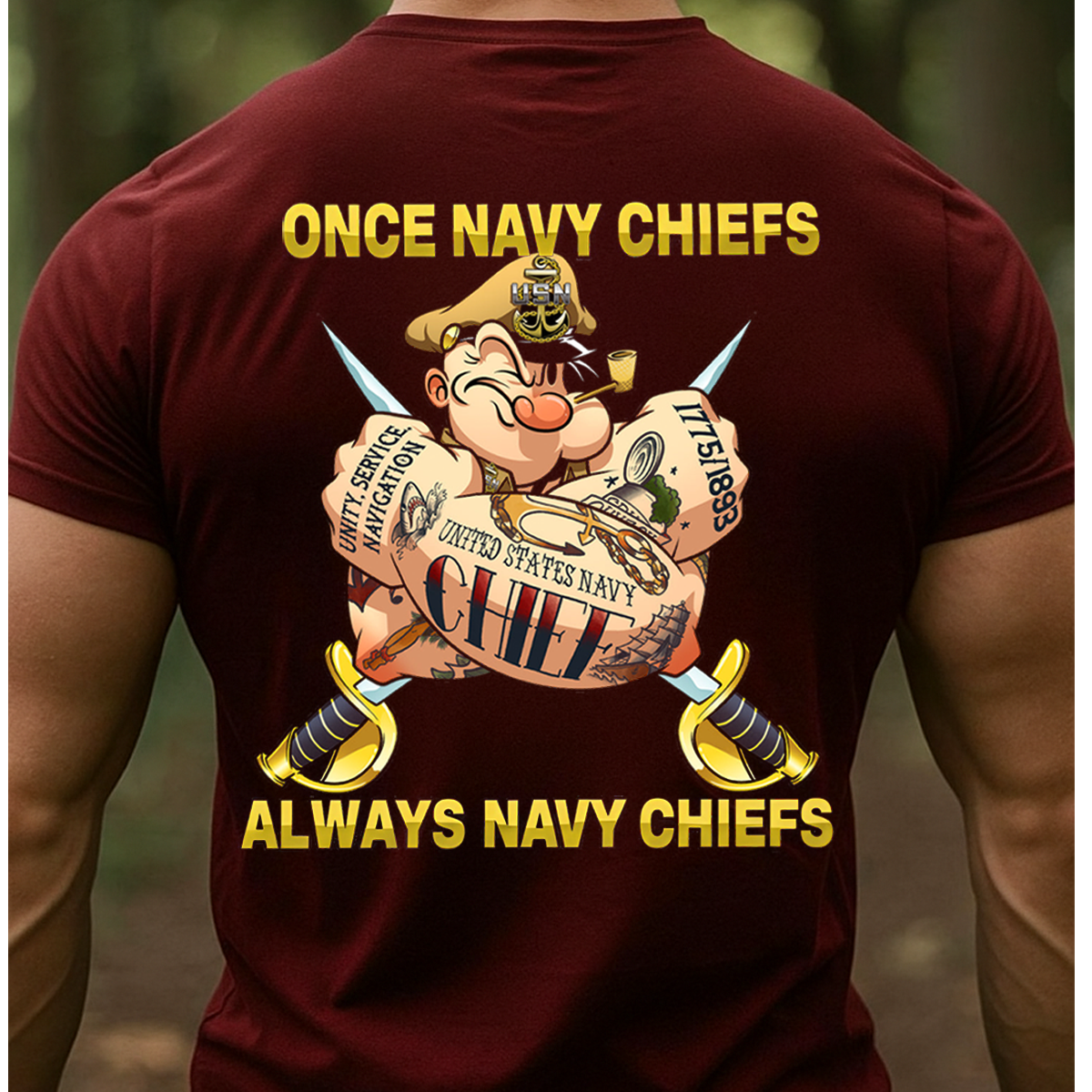 Once Navy Chiefs Always Navy Chiefs T-Shirt – U.S. Navy Chief Pride Military Veteran Shirt