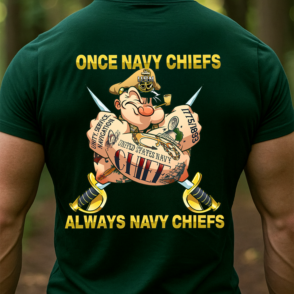 Once Navy Chiefs Always Navy Chiefs T-Shirt – U.S. Navy Chief Pride Military Veteran Shirt