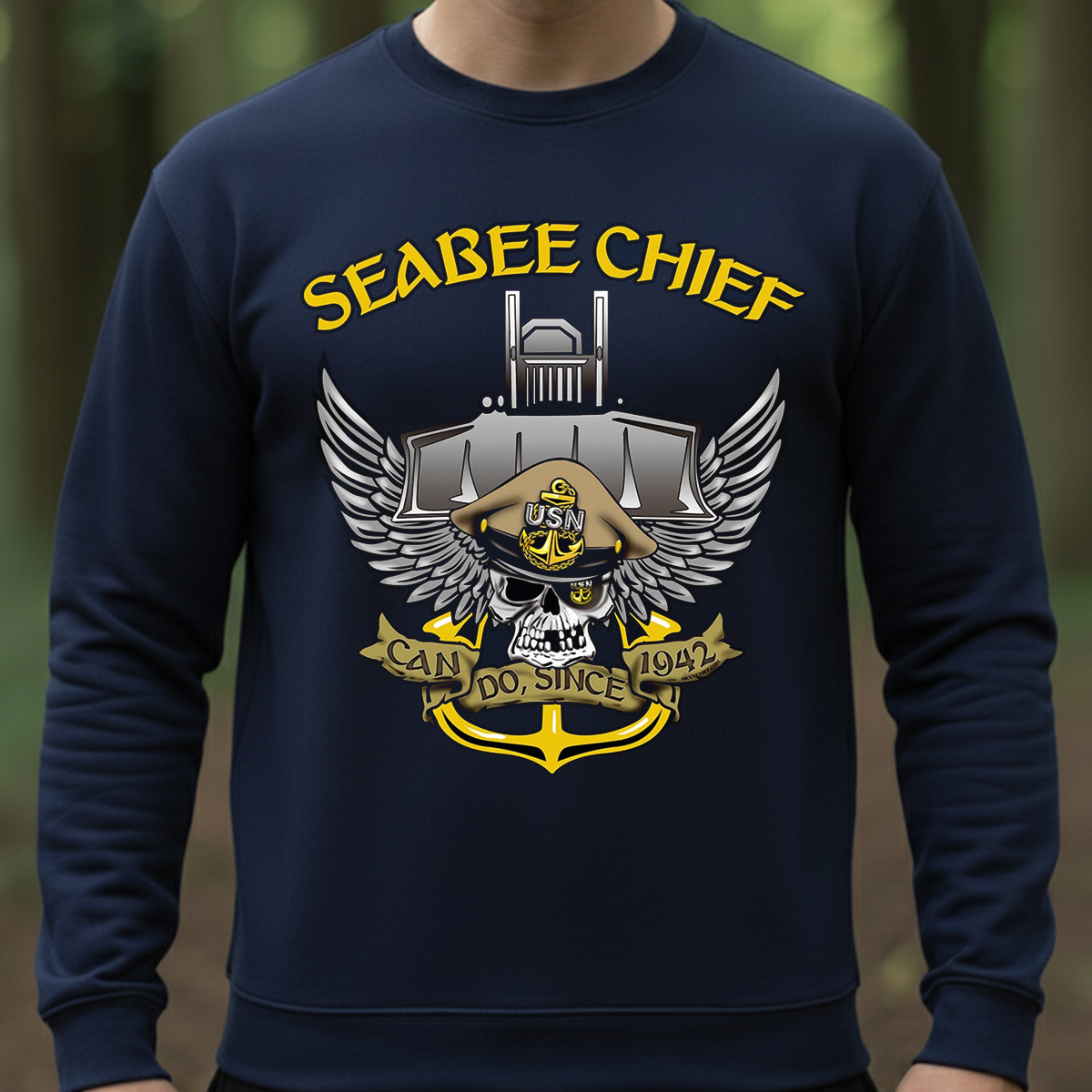 Seabee Chief T-Shirt, Hoodie, Sweatshirt – U.S. Navy Seabees “Can Do Since 1942” Military Veteran Shirt