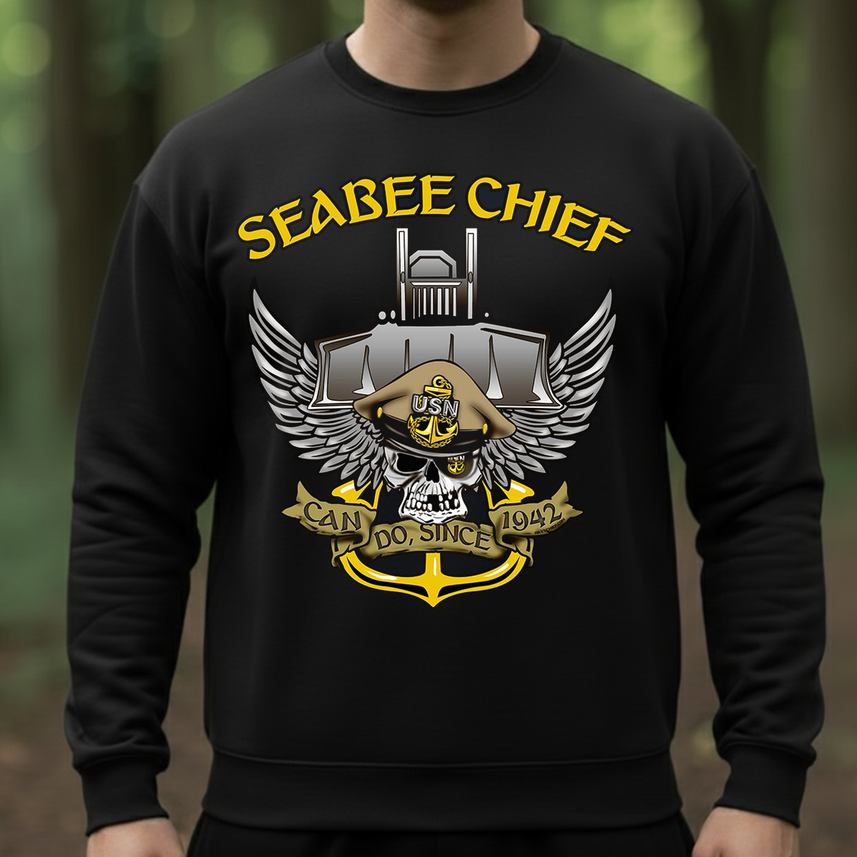 Seabee Chief T-Shirt, Hoodie, Sweatshirt – U.S. Navy Seabees “Can Do Since 1942” Military Veteran Shirt