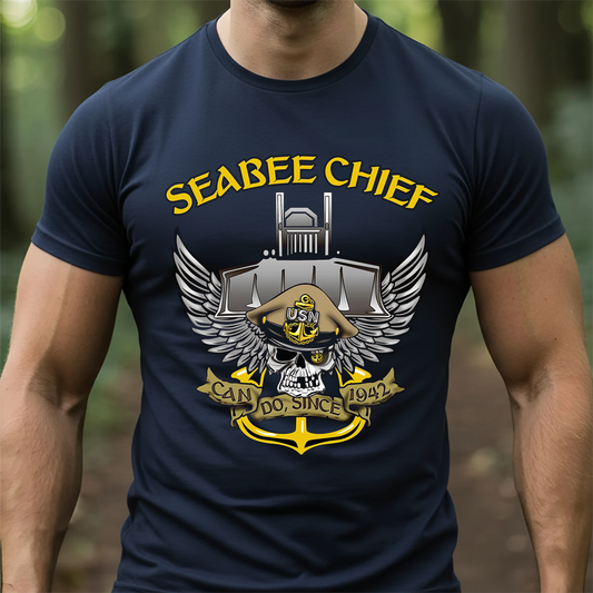Seabee Chief T-Shirt, Hoodie, Sweatshirt – U.S. Navy Seabees “Can Do Since 1942” Military Veteran Shirt