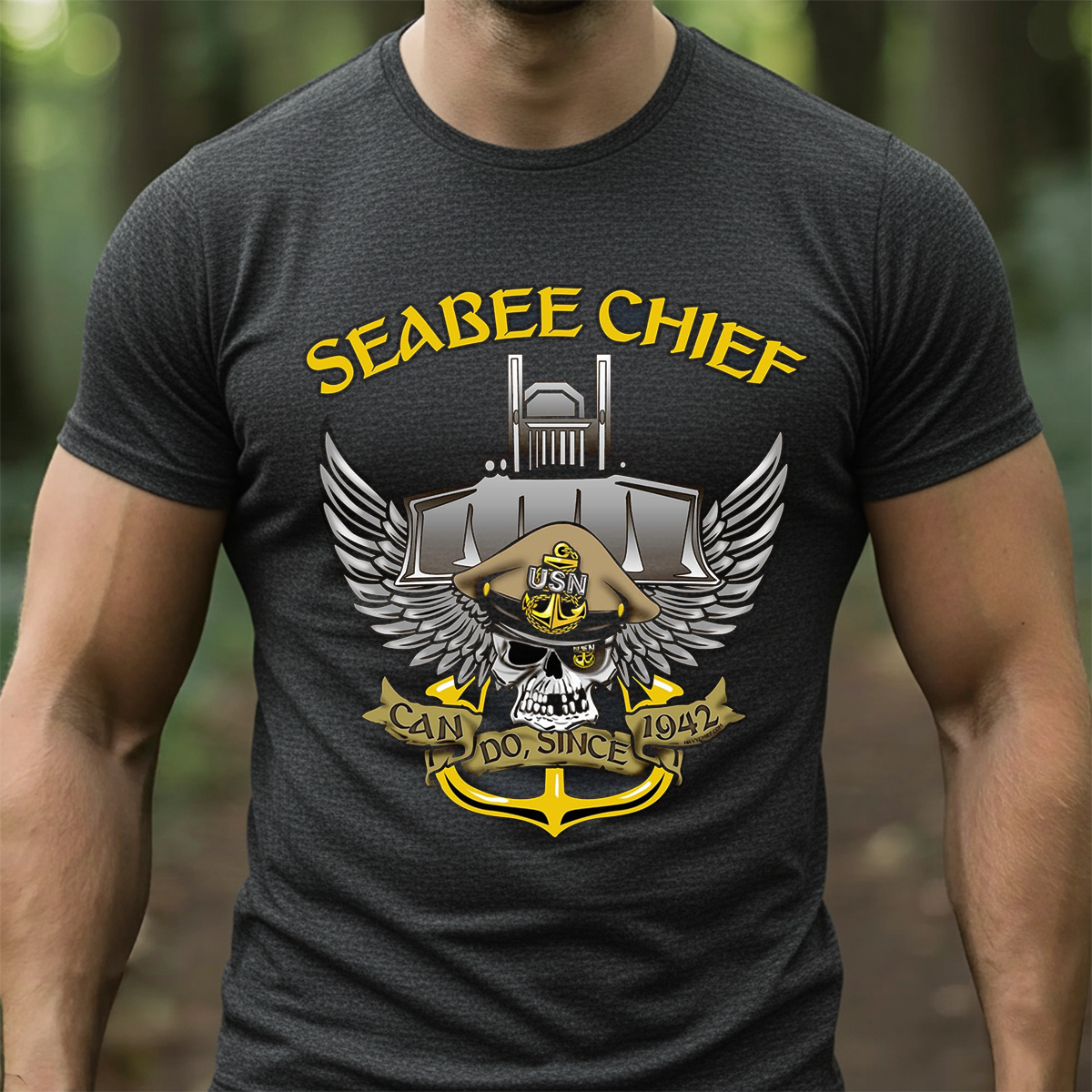 Seabee Chief T-Shirt, Hoodie, Sweatshirt – U.S. Navy Seabees “Can Do Since 1942” Military Veteran Shirt