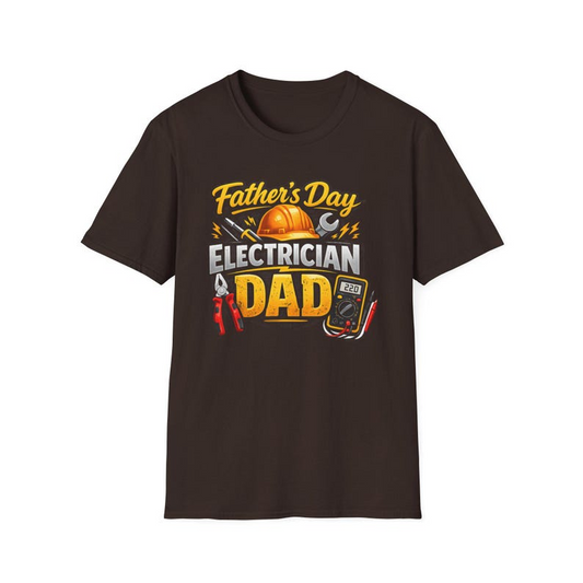 Father's Day Electrician Dad T-Shirt | Awesome Gift for Electrical Worker & Lineman Fathers