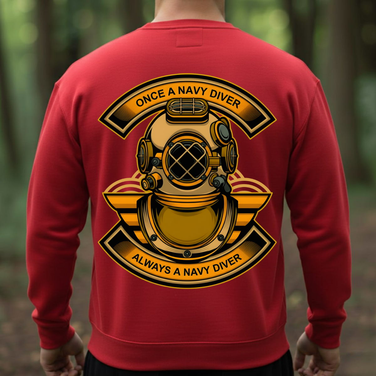 Veteran Shirt – Once A Navy Diver Always A Navy Diver Design