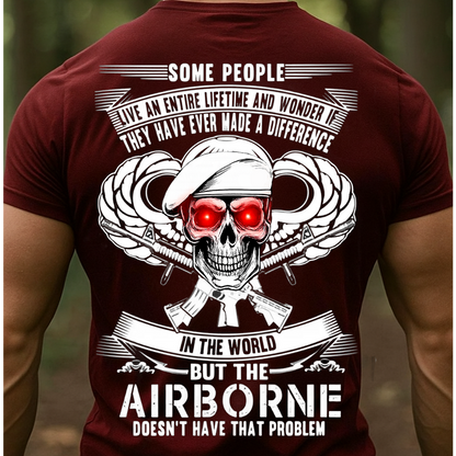Some People Live a Lifetime Airborne Shirt – Paratrooper Veteran Skull Tee