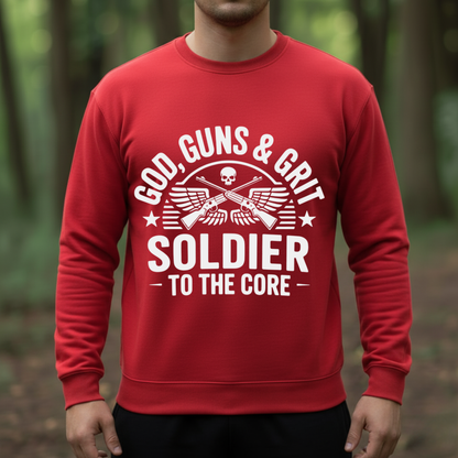 Veteran Shirt – God Guns & Grit – Soldier To The Core Design