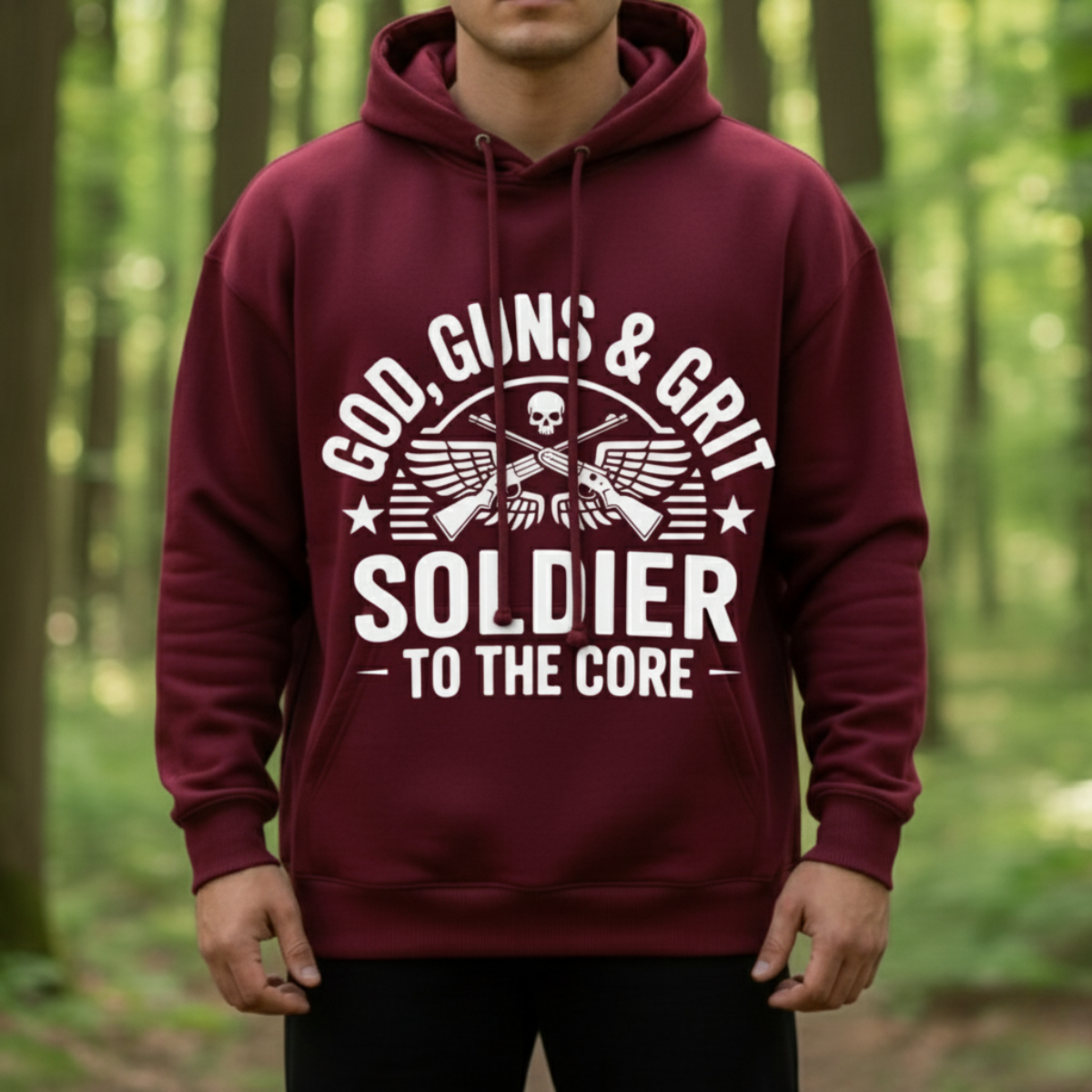Veteran Shirt – God Guns & Grit – Soldier To The Core Design