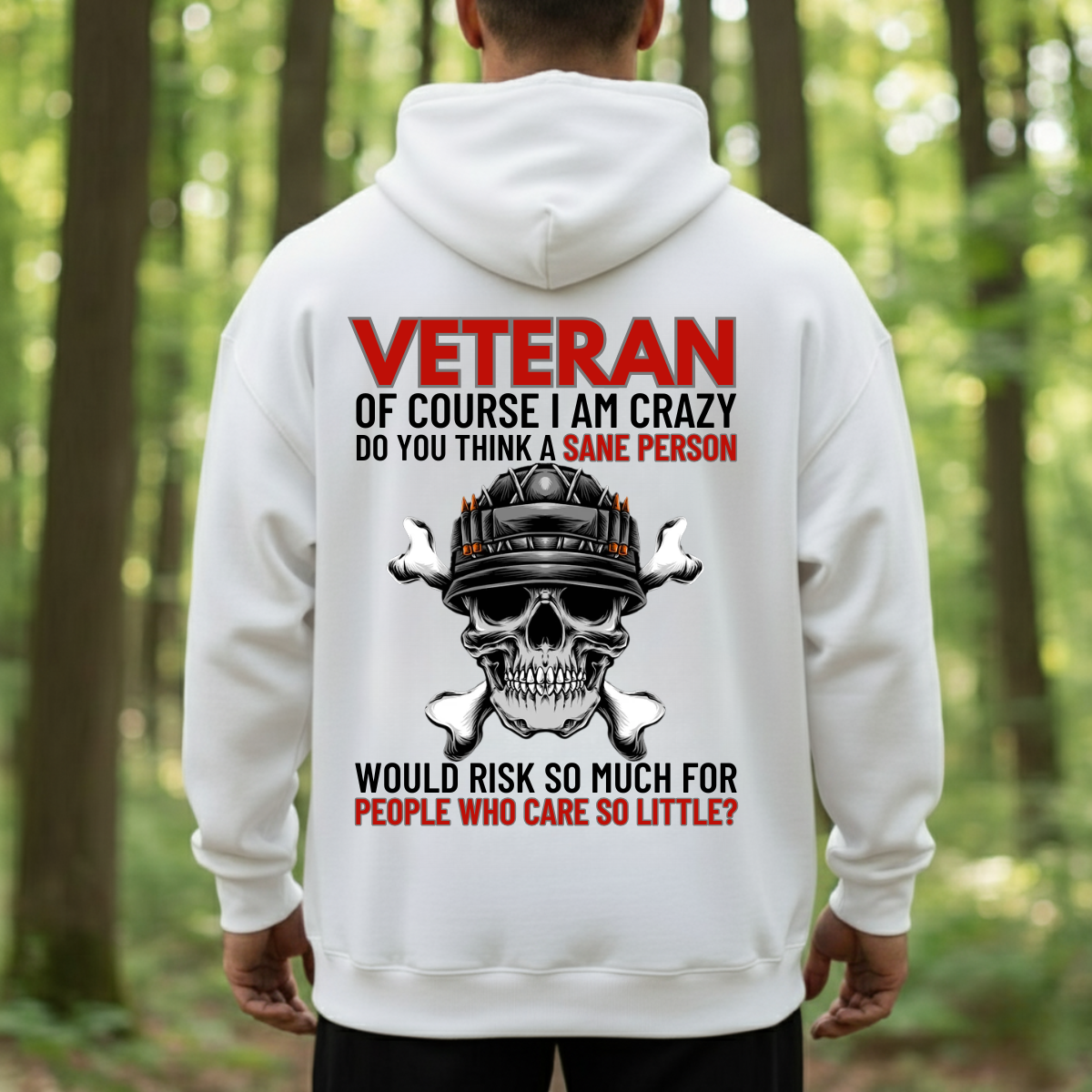 Veteran Skull Shirt – Crazy But Loyal Military Attitude Design – Patriotic Warrior Apparel Gift