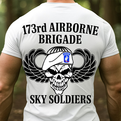 173rd Airborne Brigade Sky Soldiers Veteran T-Shirt Military Army Paratrooper Tee