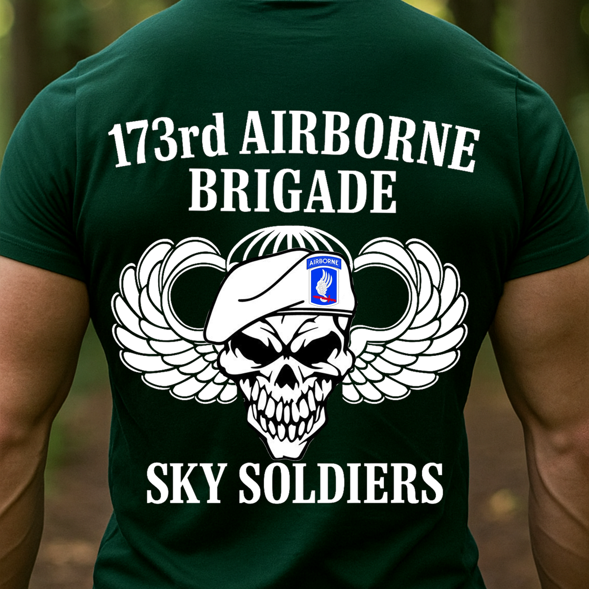 173rd Airborne Brigade Sky Soldiers Veteran T-Shirt Military Army Paratrooper Tee