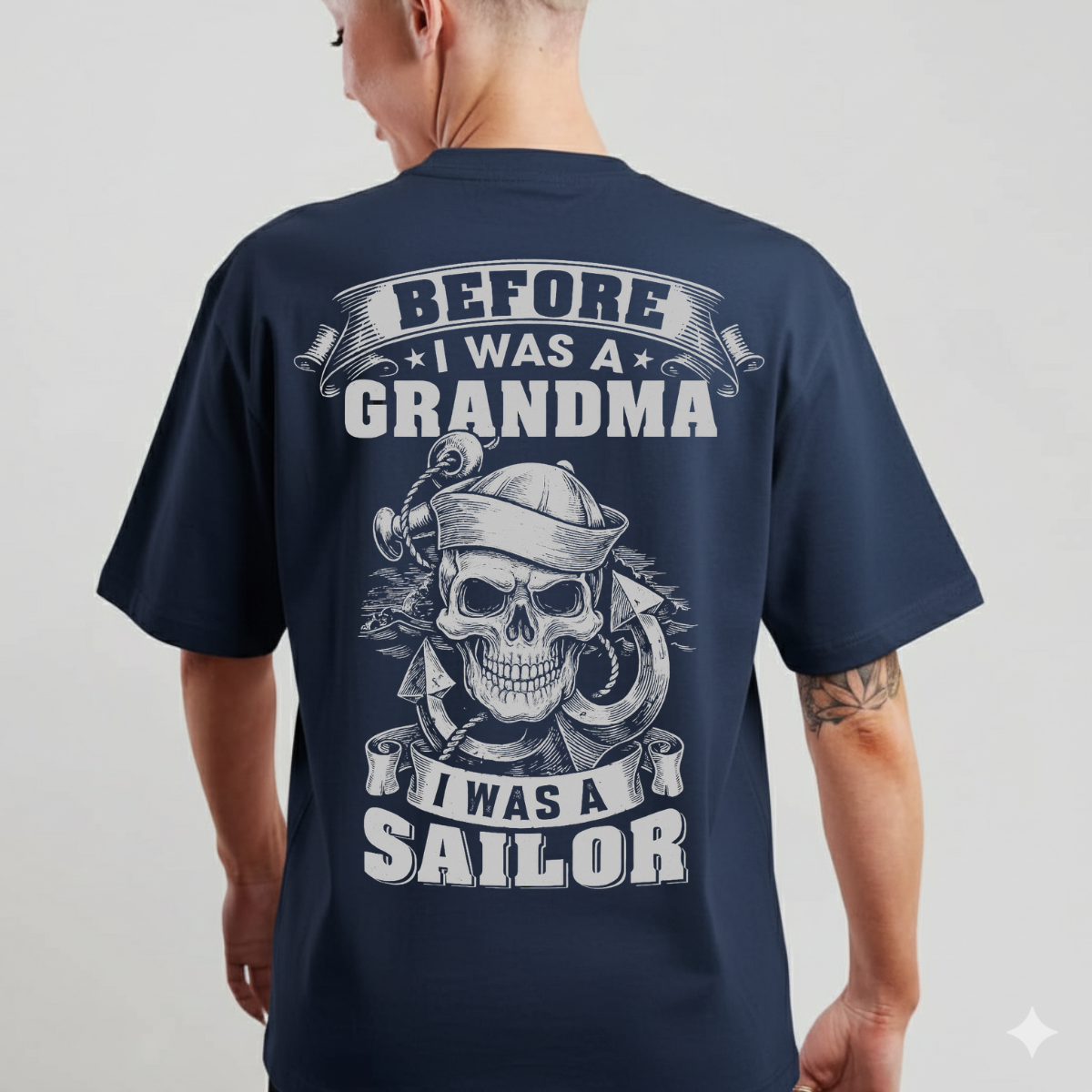 Military Grandma T-Shirt - Before I Was a Grandma, I Was a Sailor - Proud Navy Veteran Tee