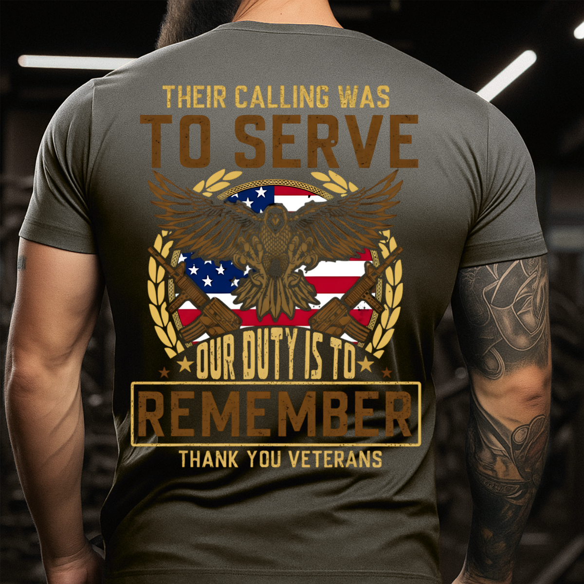 Veteran Tribute T-Shirt – Duty To Serve And Remember – Patriotic Gift Tee
