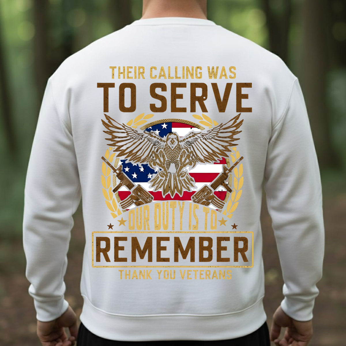 Veteran Tribute T-Shirt – Duty To Serve And Remember – Patriotic Gift Tee