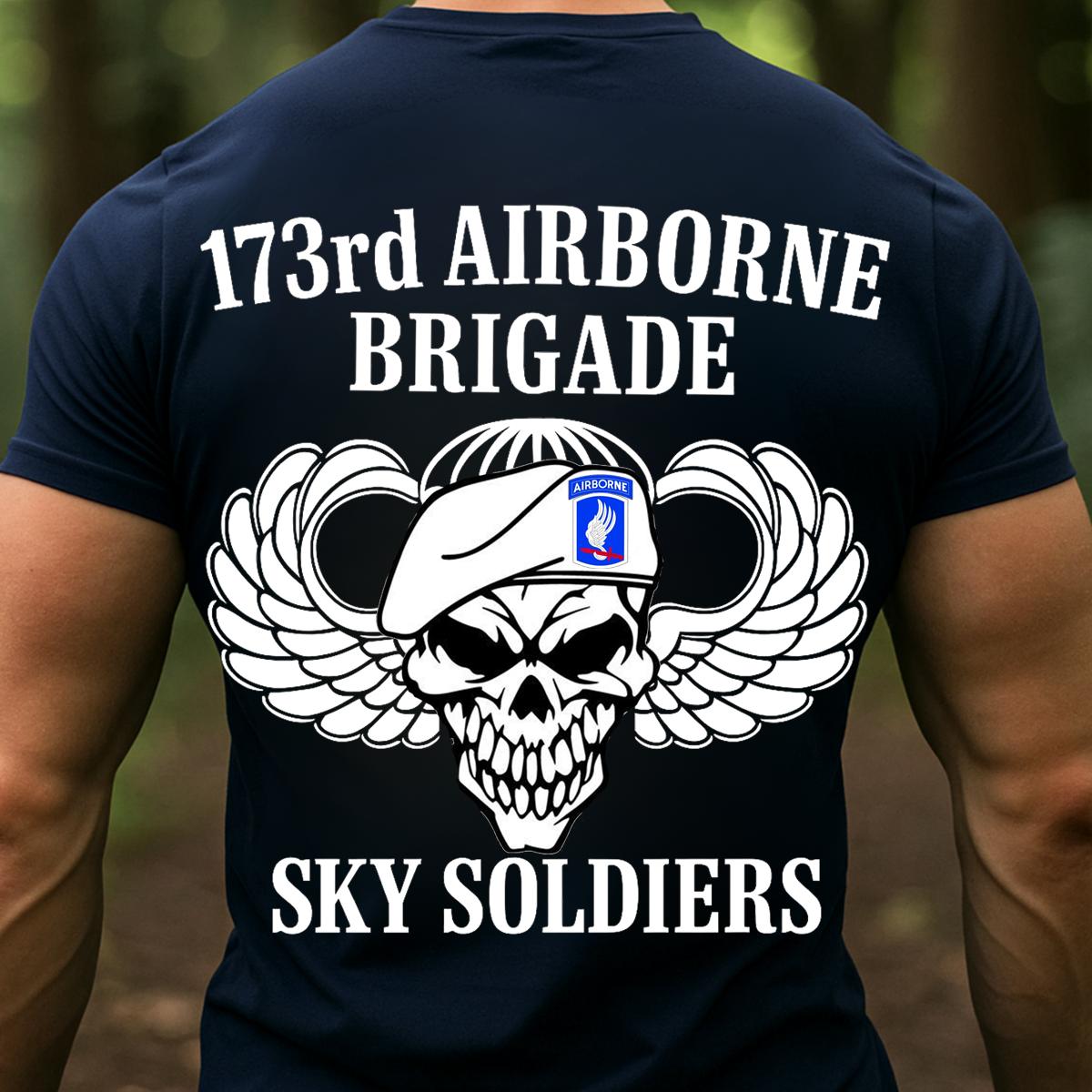173rd Airborne Brigade Sky Soldiers Veteran T-Shirt Military Army Paratrooper Tee
