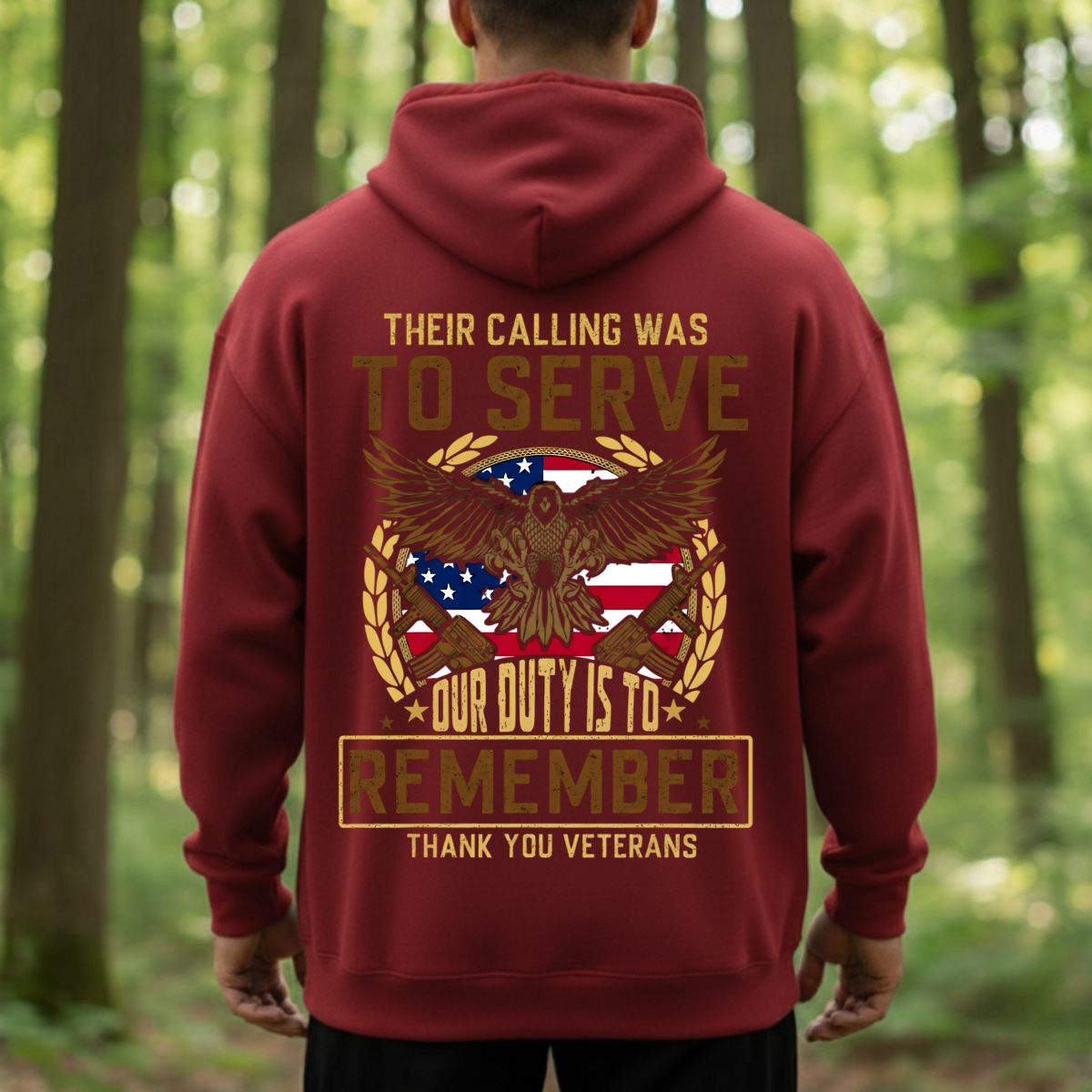 Veteran Tribute T-Shirt – Duty To Serve And Remember – Patriotic Gift Tee