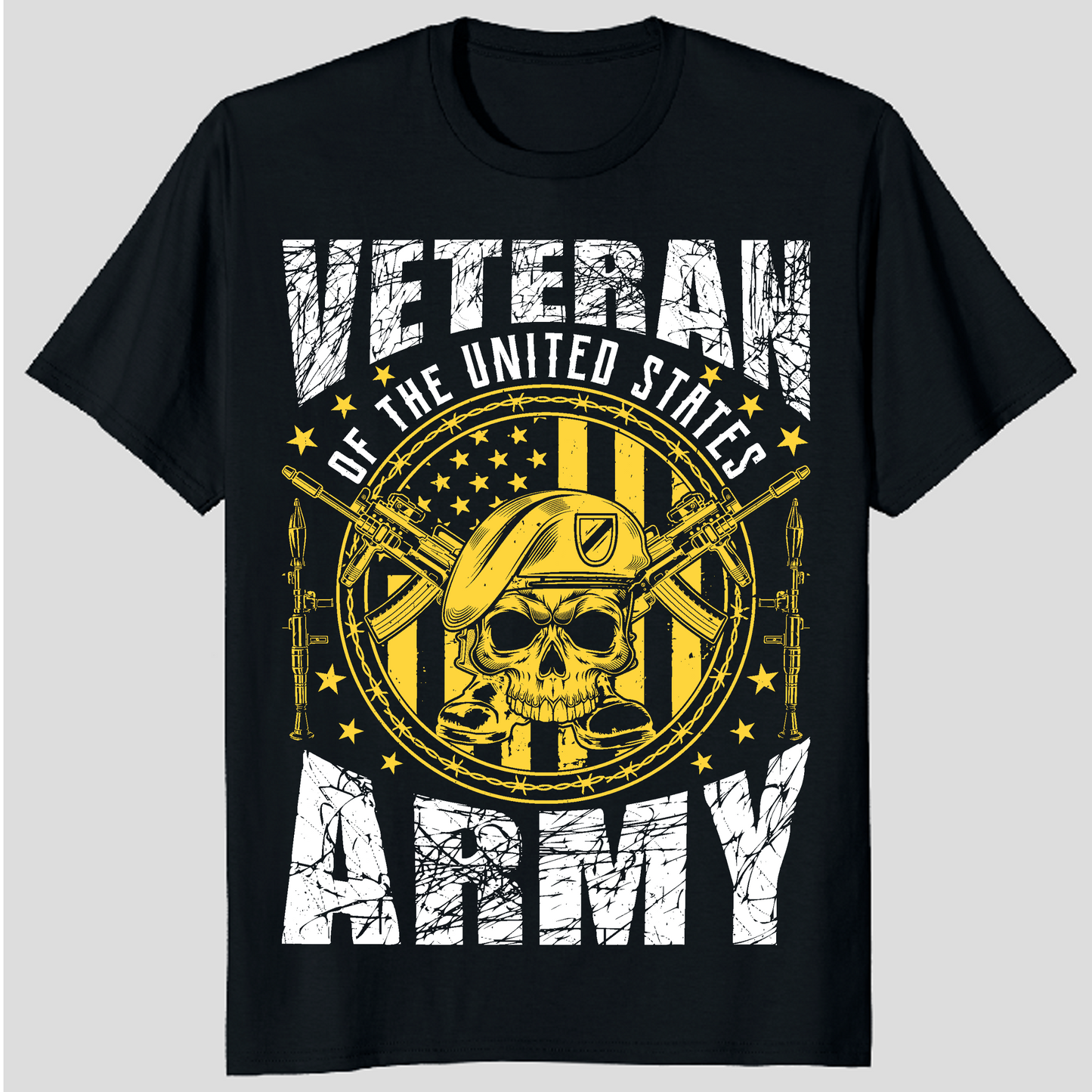 Veteran Of The United States Army Skull Military T-shirt