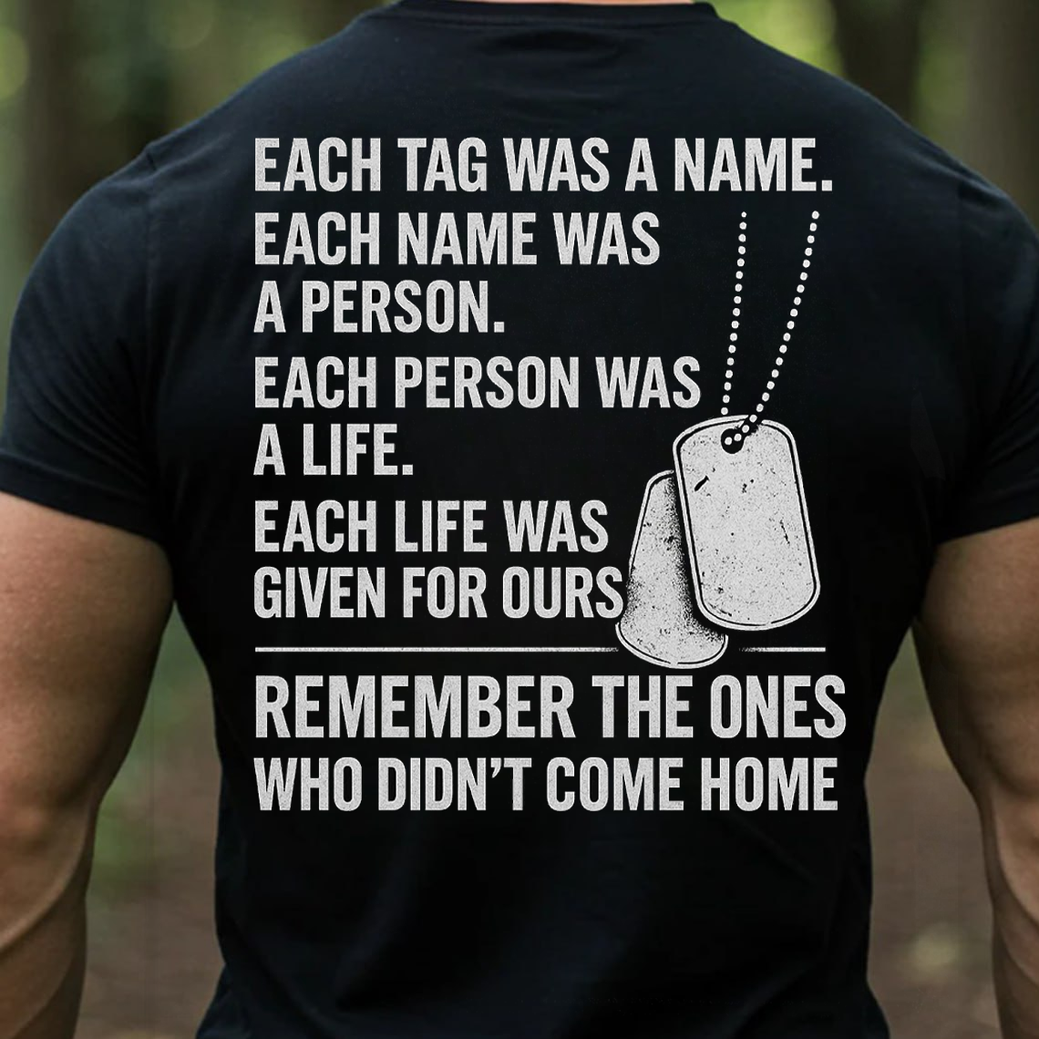 Veteran T-Shirt, Sweatshirt, Hoodie – Remember the Ones Who Didn’t Come Home Tee, Military Dog Tag Tribute Shirt for Proud Americans