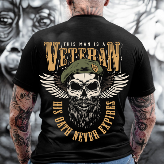 Army Veteran Skull Shirt, Veteran T-Shirt for Men , Skull & Wings Military Design, Gift For Husband & dad