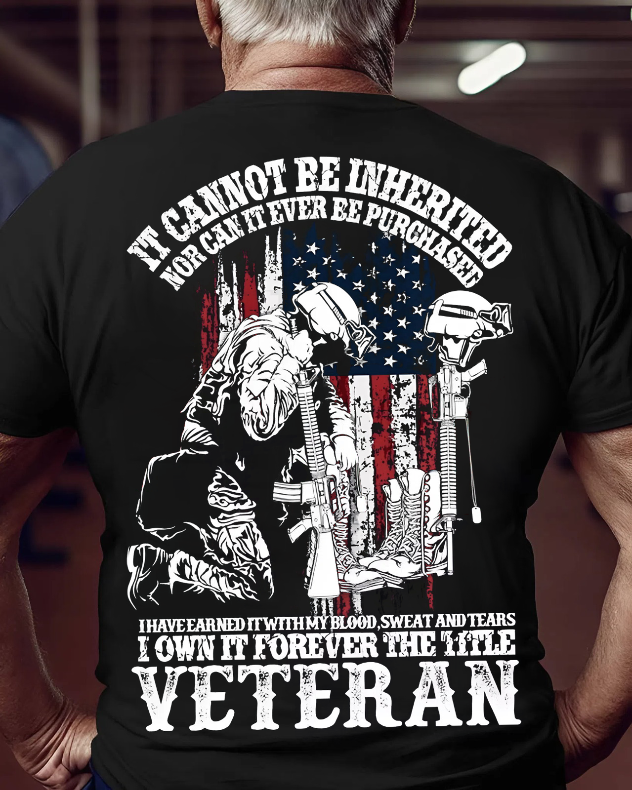 Veteran Pride Shirt – Earned With Blood Sweat and Tears Military Tee