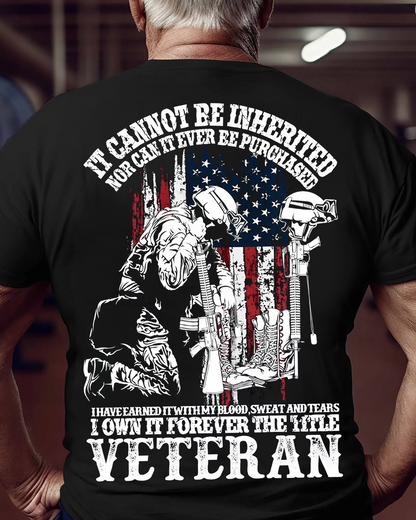 Veteran Pride Shirt – Earned With Blood Sweat and Tears Military Tee