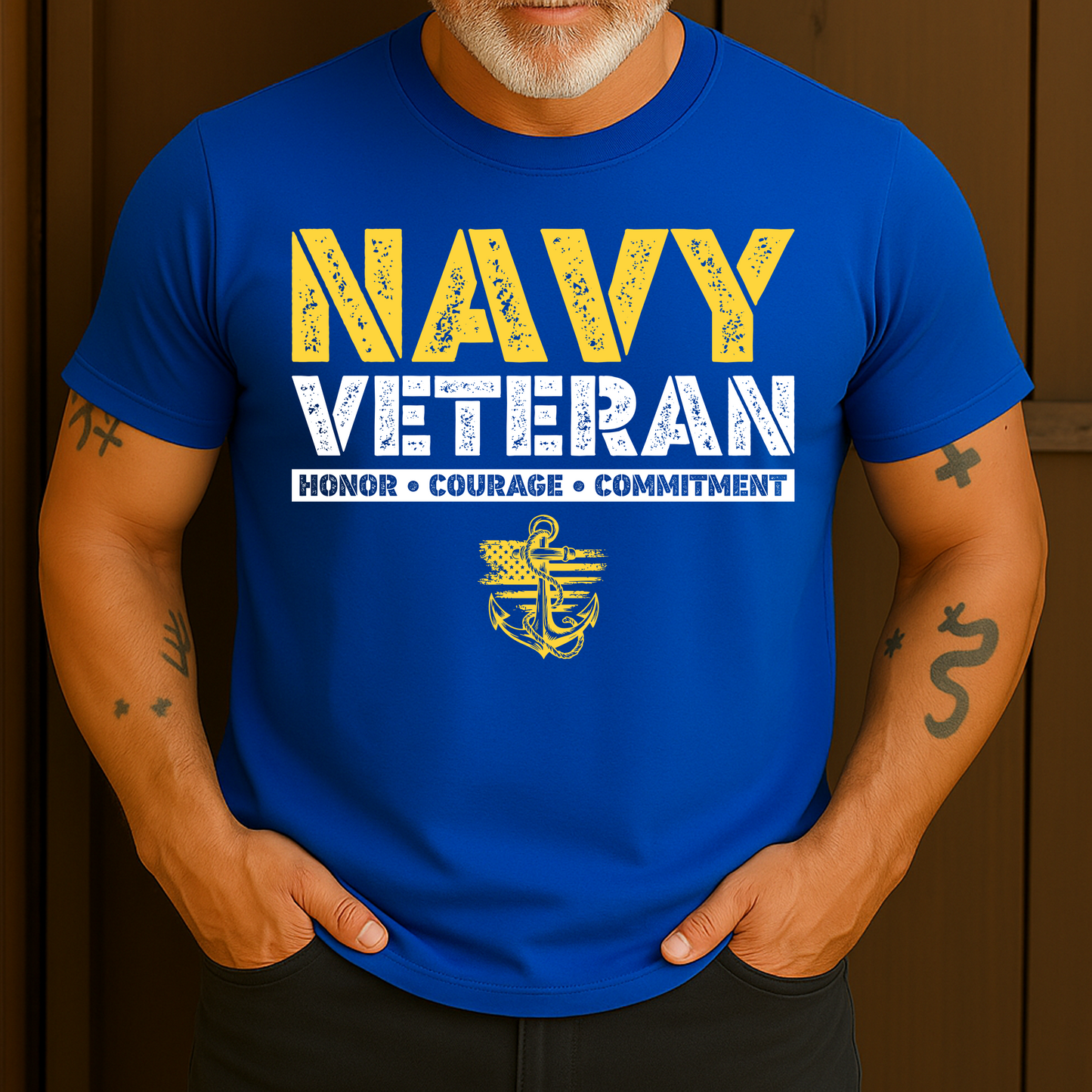 US Navy Veteran Honor Courage Commitment T-Shirt