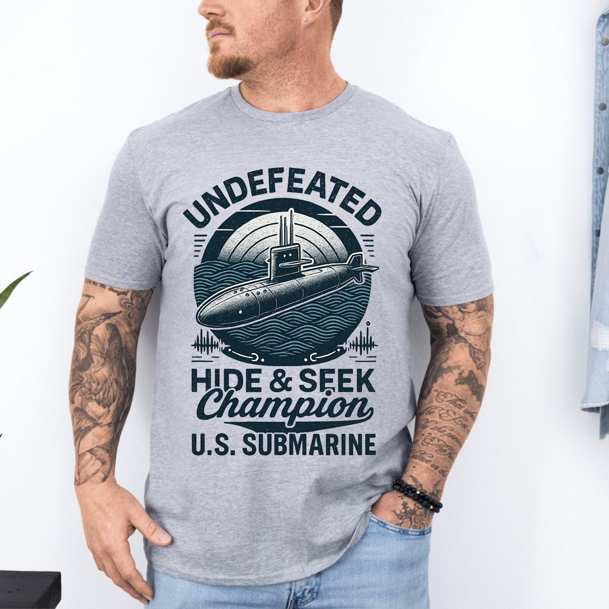 U.S. Submarine Veteran T-Shirt – Undefeated Hide & Seek Champion Navy Silent Service Shirt, Military Pride Gift