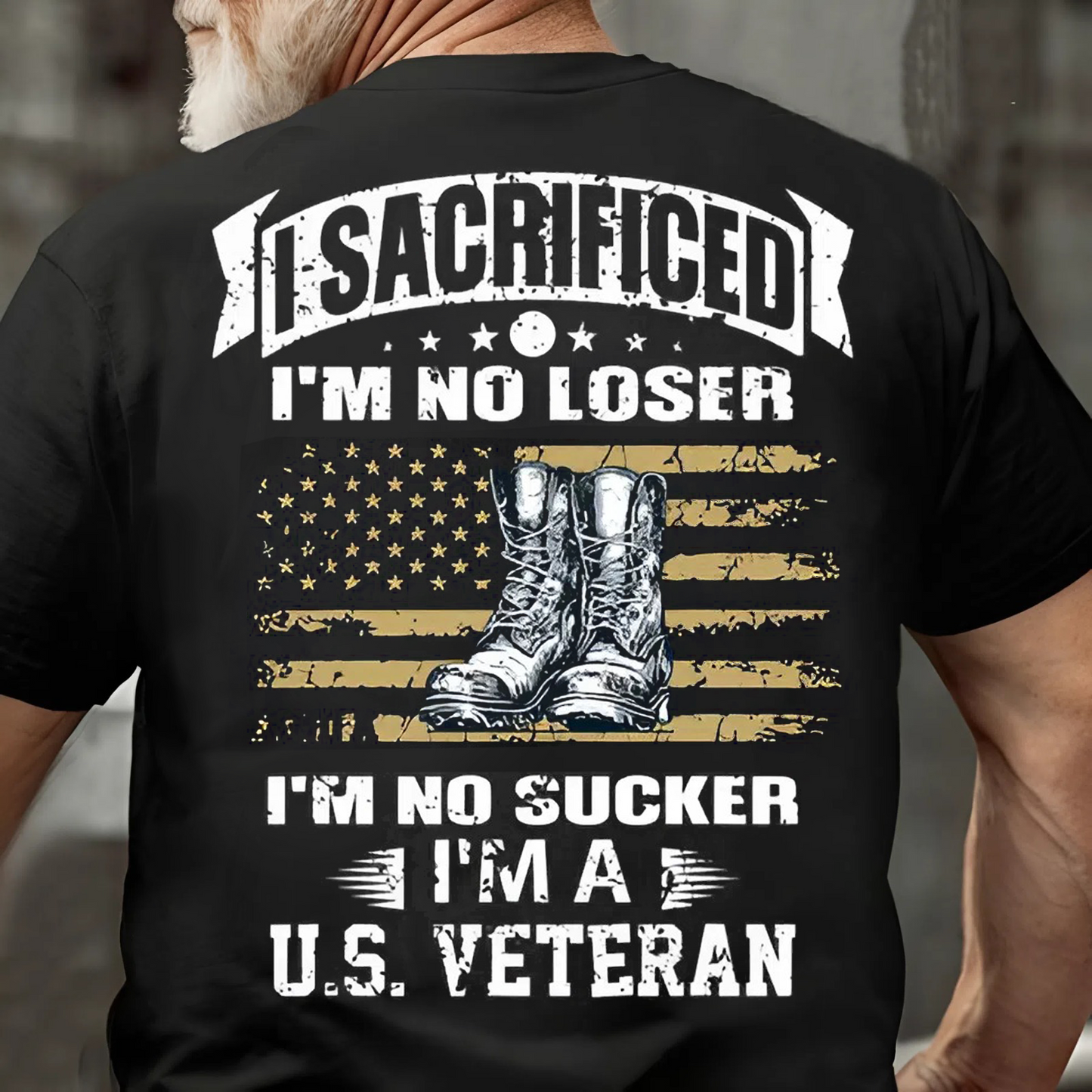 U.S. Veteran Sacrifice T-Shirt – No Loser, No Sucker, Just a Hero