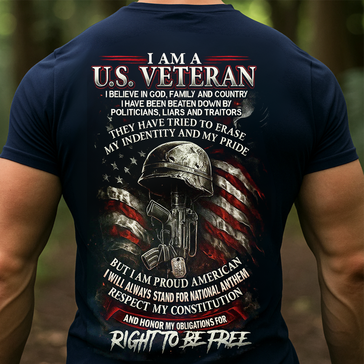 I Am a U.S. Veteran Shirt – Proud American Patriotic T-Shirt – Military Veteran Apparel – Gift for Veterans and Patriots