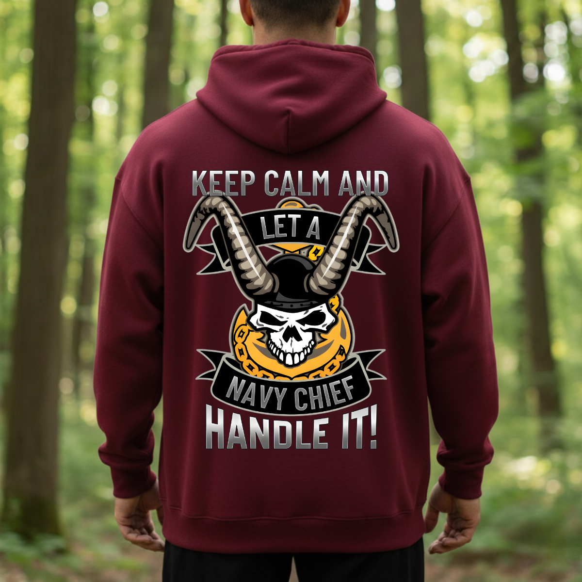 Veteran T-Shirt, Sweatshirt, Hoodie – Keep Calm and Let  A Navy Chief Handle It – Military Navy Chief Apparel