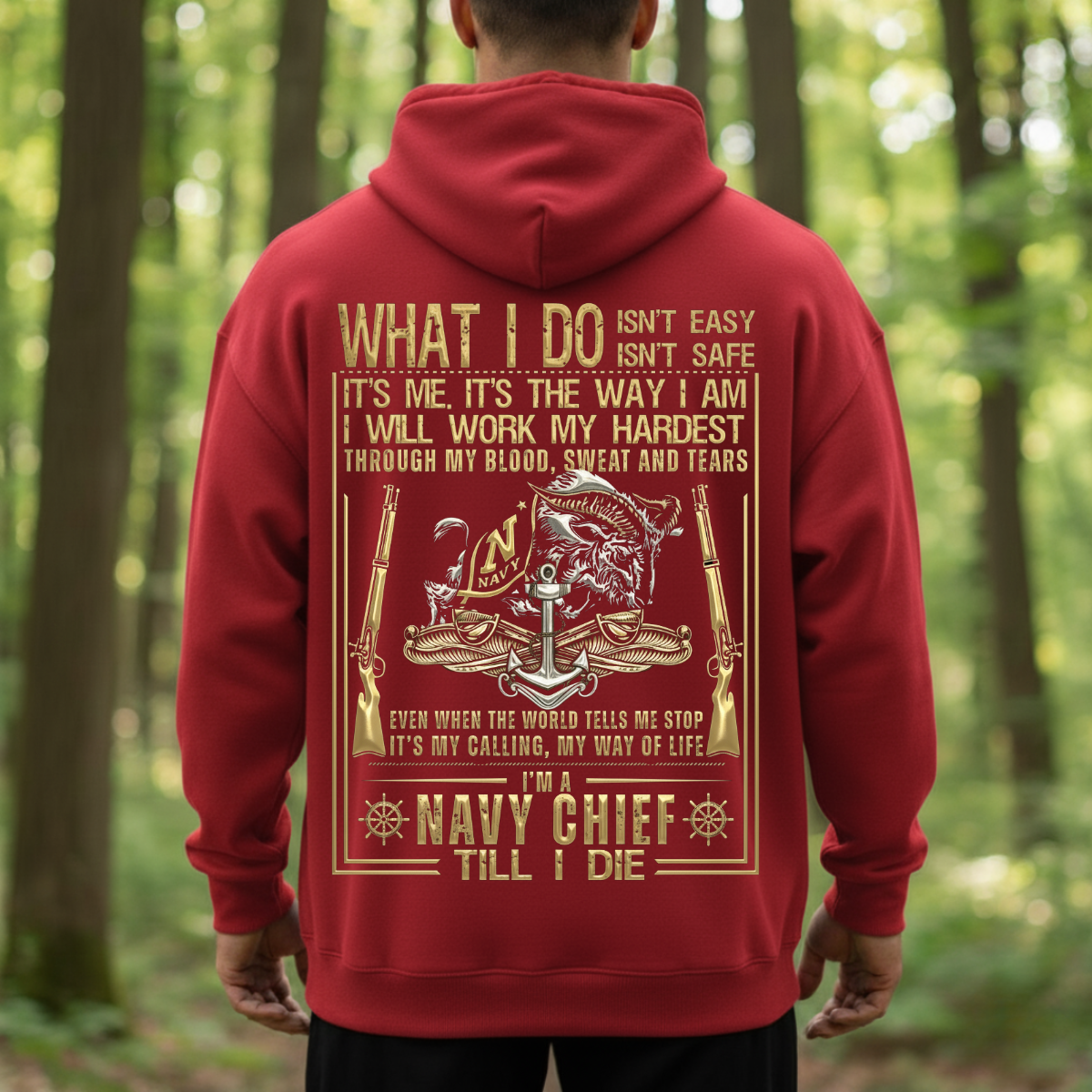 Navy Veteran T-Shirt – Navy Chief Till I Die – Military Pride Tee