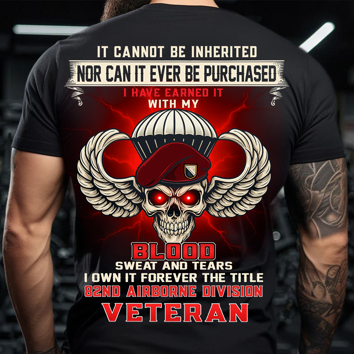 82nd Airborne Division Veteran T-Shirt – Blood Sweat and Tears Military Pride Shirt