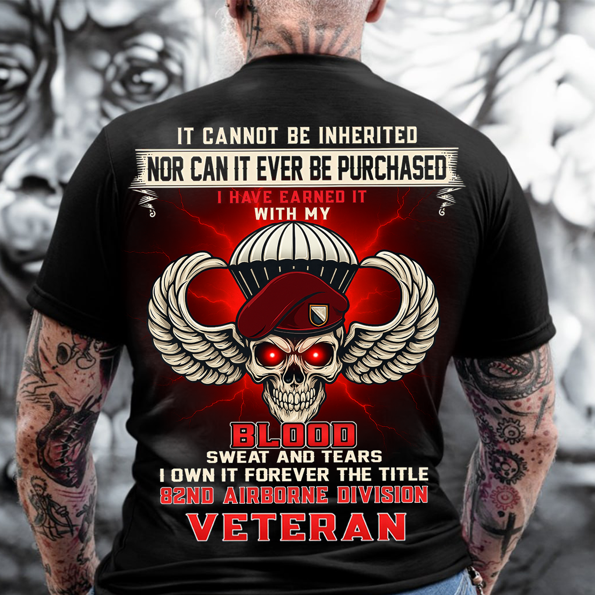 82nd Airborne Division Veteran T-Shirt – Blood Sweat and Tears Military Pride Shirt