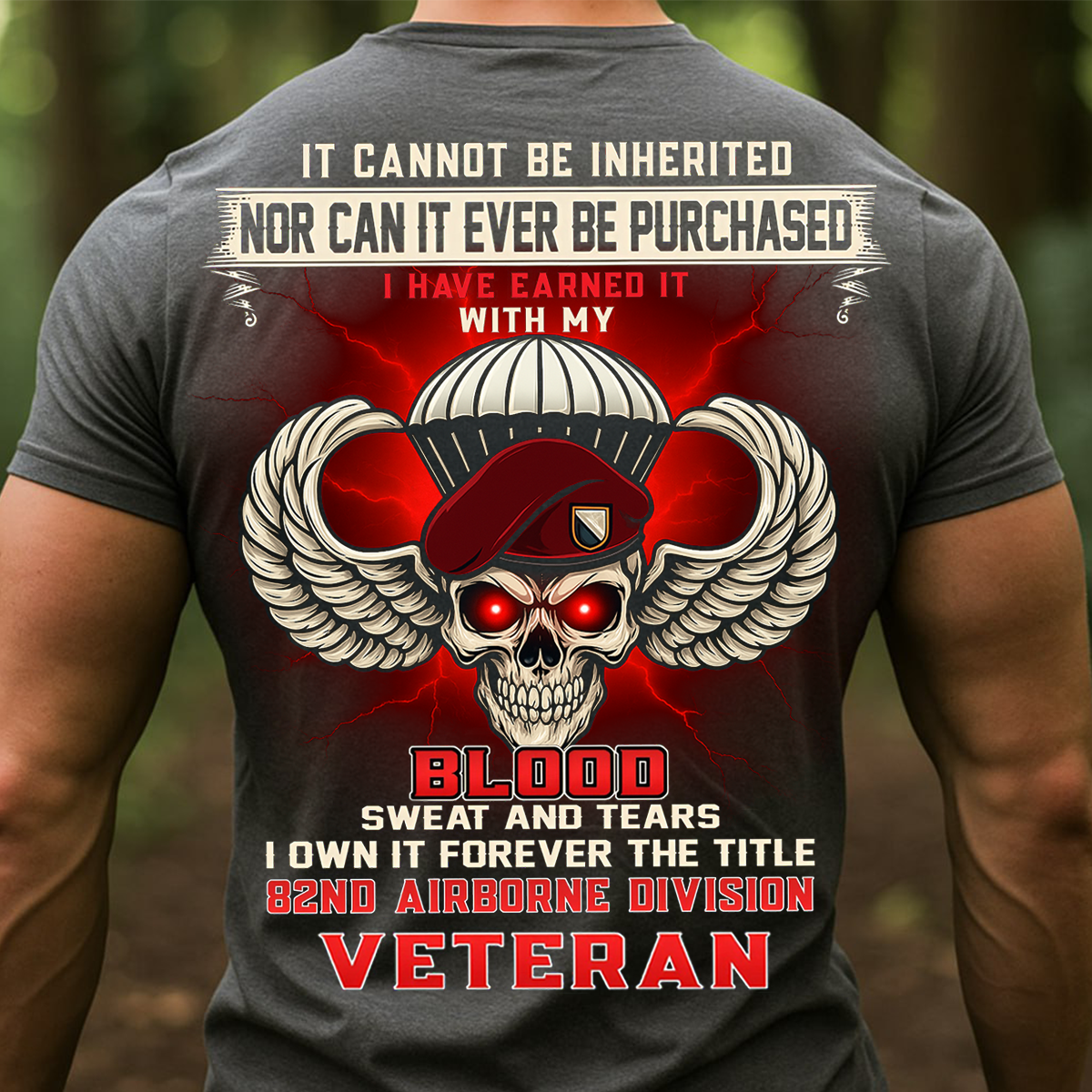 82nd Airborne Division Veteran T-Shirt – Blood Sweat and Tears Military Pride Shirt